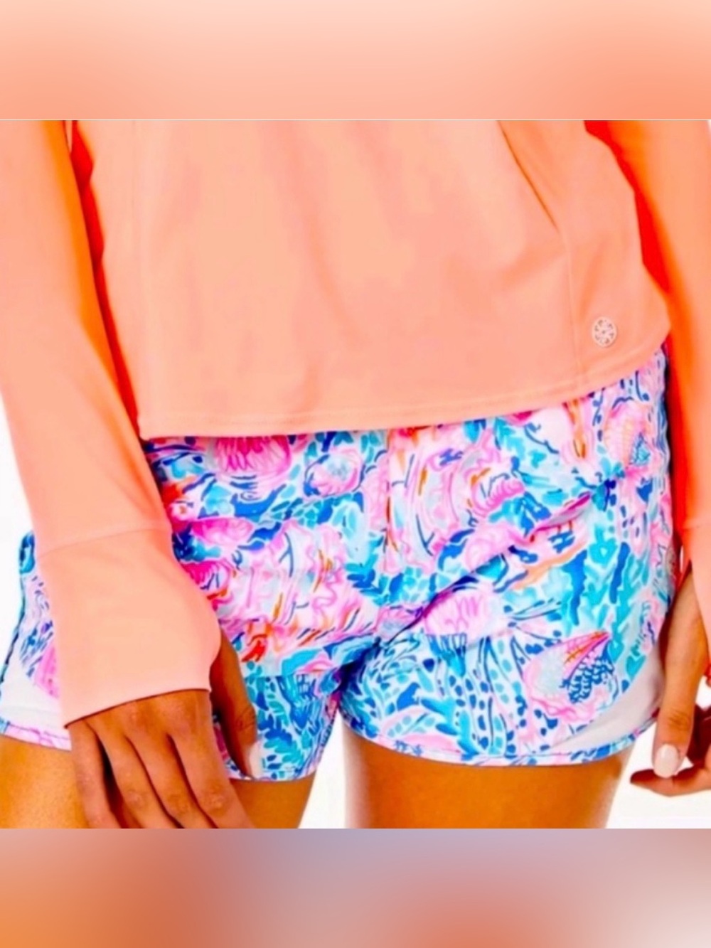 Lilly Pulitzer Luxletic Ocean Trail athletic shorts
